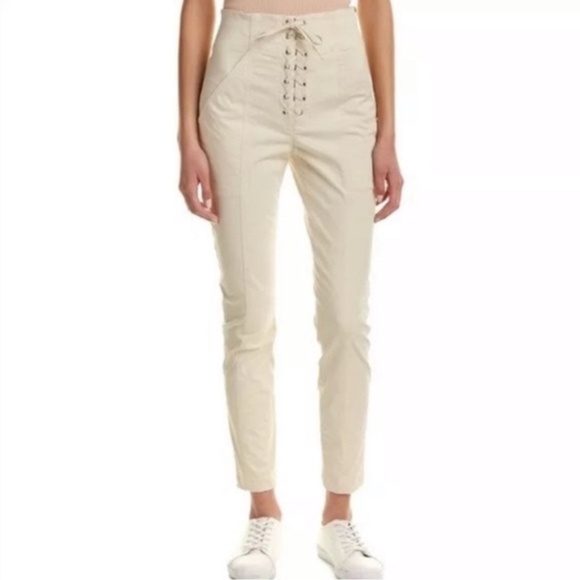 ALC Kyle Beige Or Cream Lace Up Pants - Picture 2 of 4